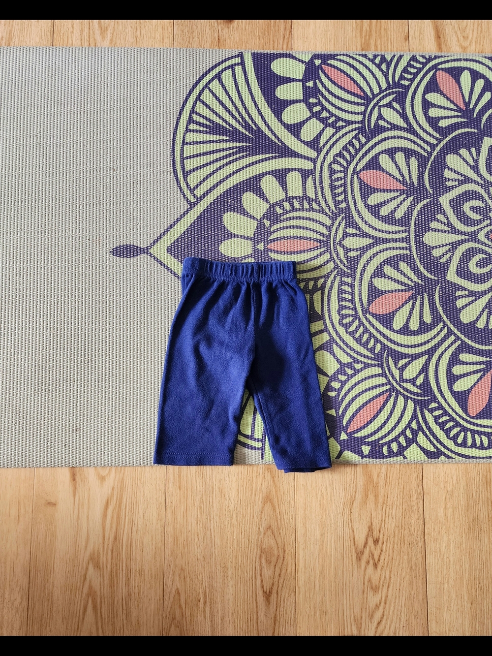 Kids Navy Blue Knit Jogger Pants with Elastic Waist